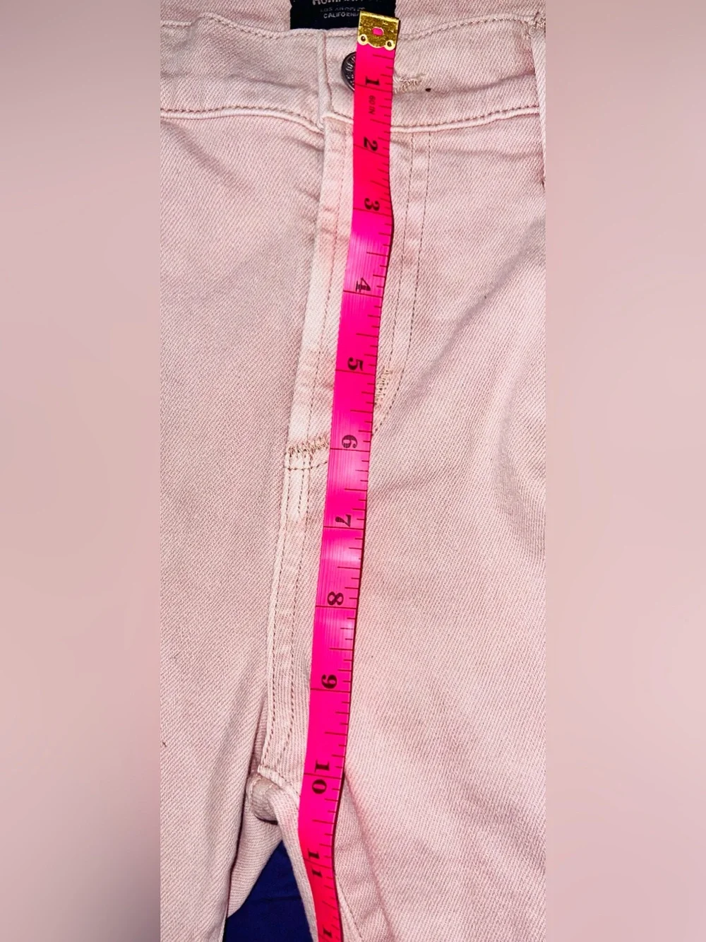 Citizens of Humanity Elsa Mid Rise Slim Fit Crop Jeans Pink Blush Denim Size 29